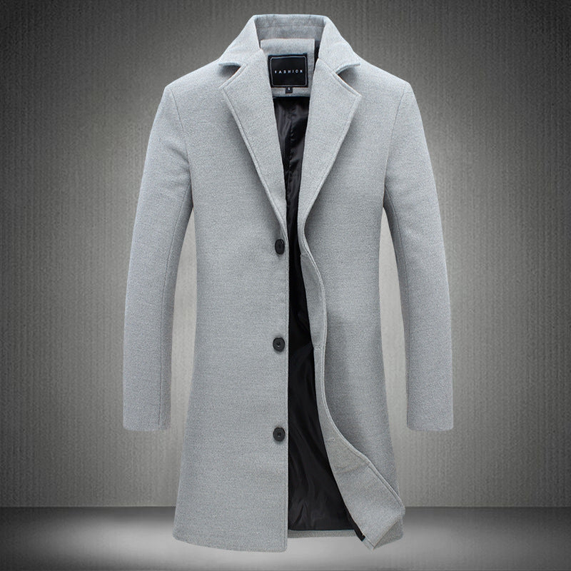 Men's Classic Wool Blend Business Coat