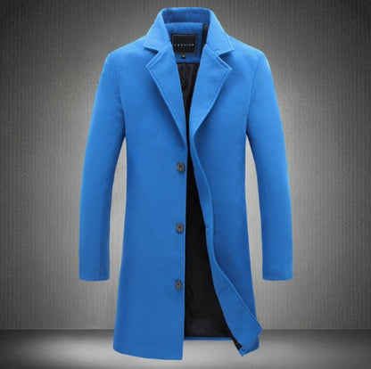 Men's Classic Wool Blend Business Coat