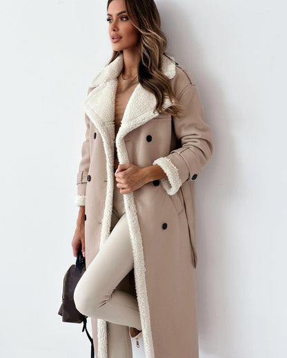 Women's Double-Breasted Belted Trench Coat