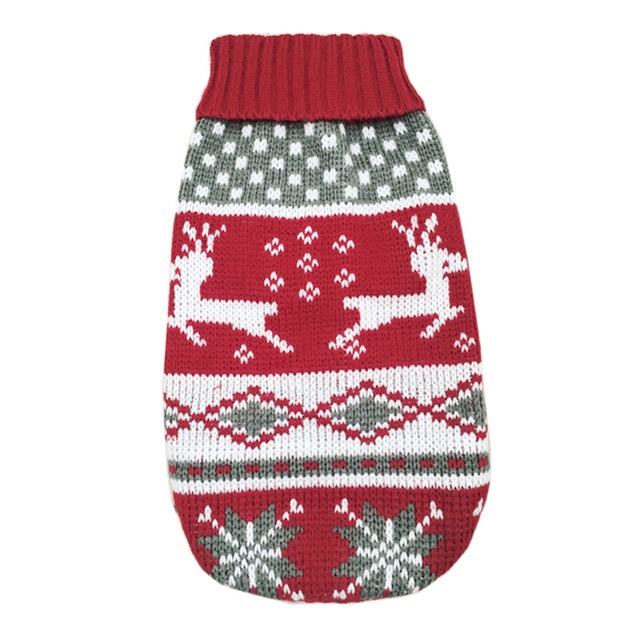 Christmas Knitted Sweater Pet Clothes