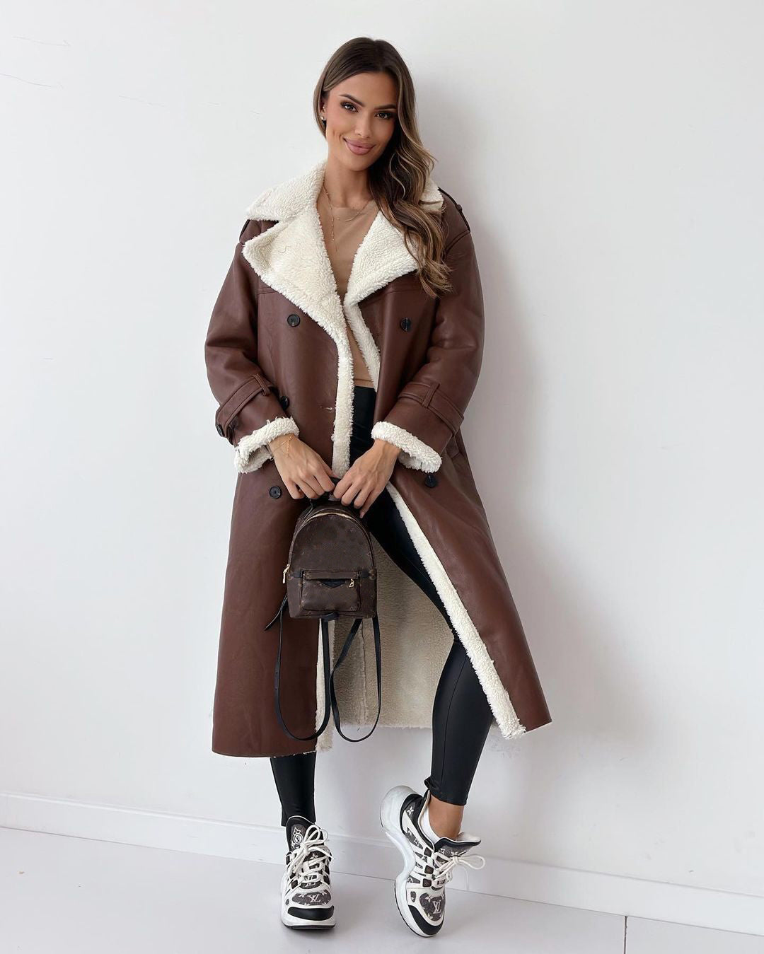 Women's Double-Breasted Belted Trench Coat