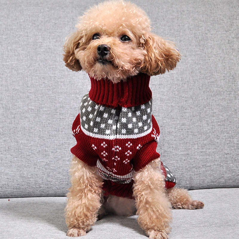 Christmas Knitted Sweater Pet Clothes