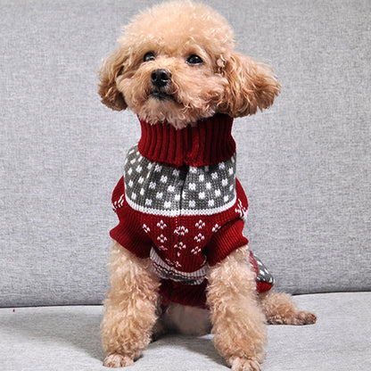 Christmas Knitted Sweater Pet Clothes