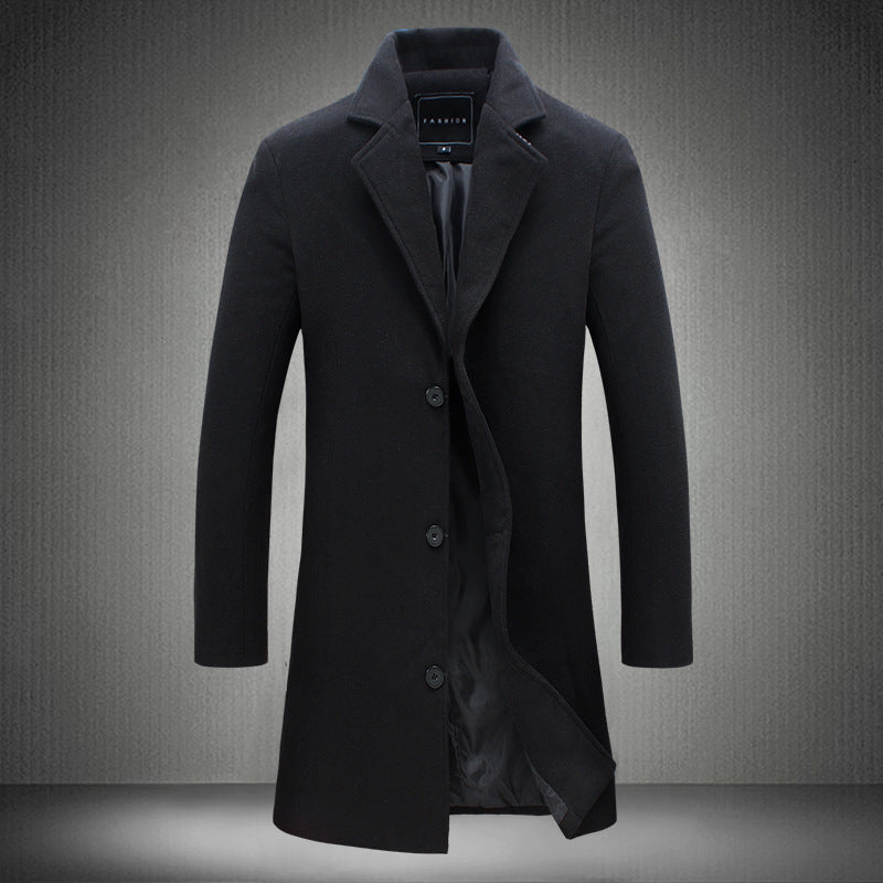 Men's Classic Wool Blend Business Coat