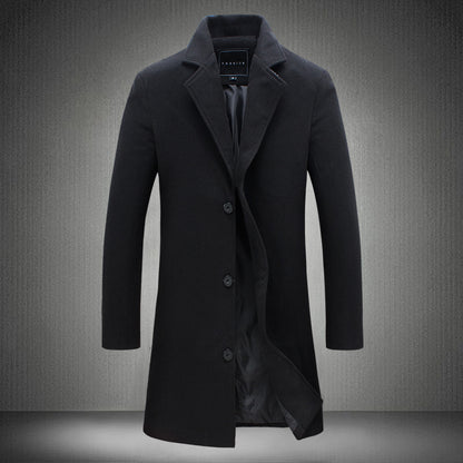 Men's Classic Wool Blend Business Coat
