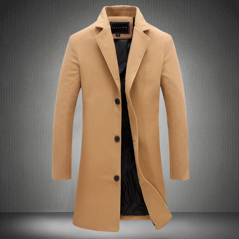 Men's Classic Wool Blend Business Coat