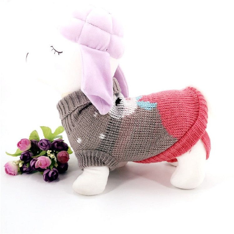 Christmas Knitted Sweater Pet Clothes