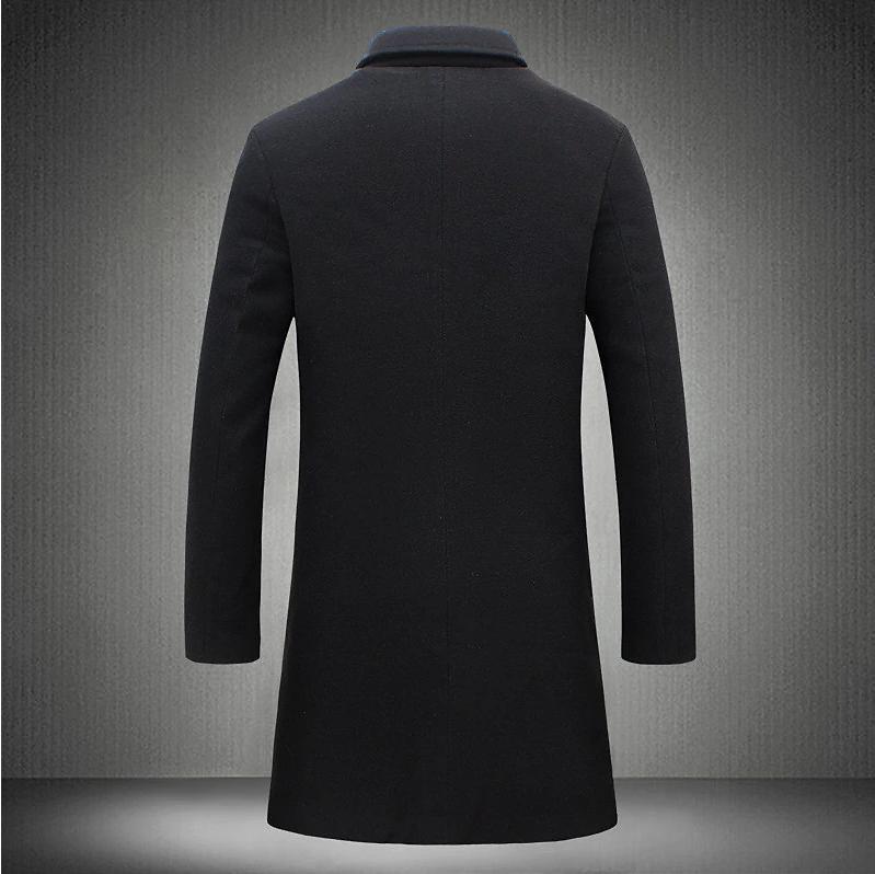 Men's Classic Single-Breasted Trench Coat