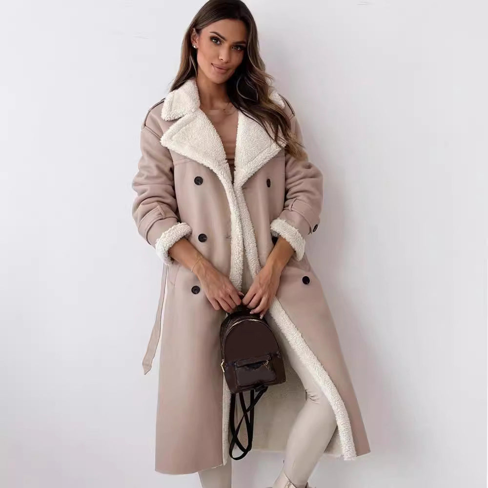 Women's Double-Breasted Belted Trench Coat