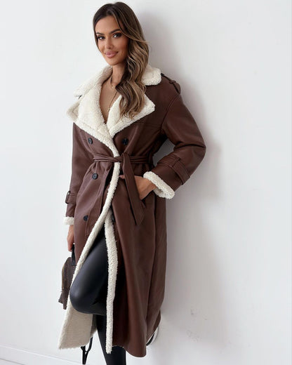 Women's Double-Breasted Belted Trench Coat