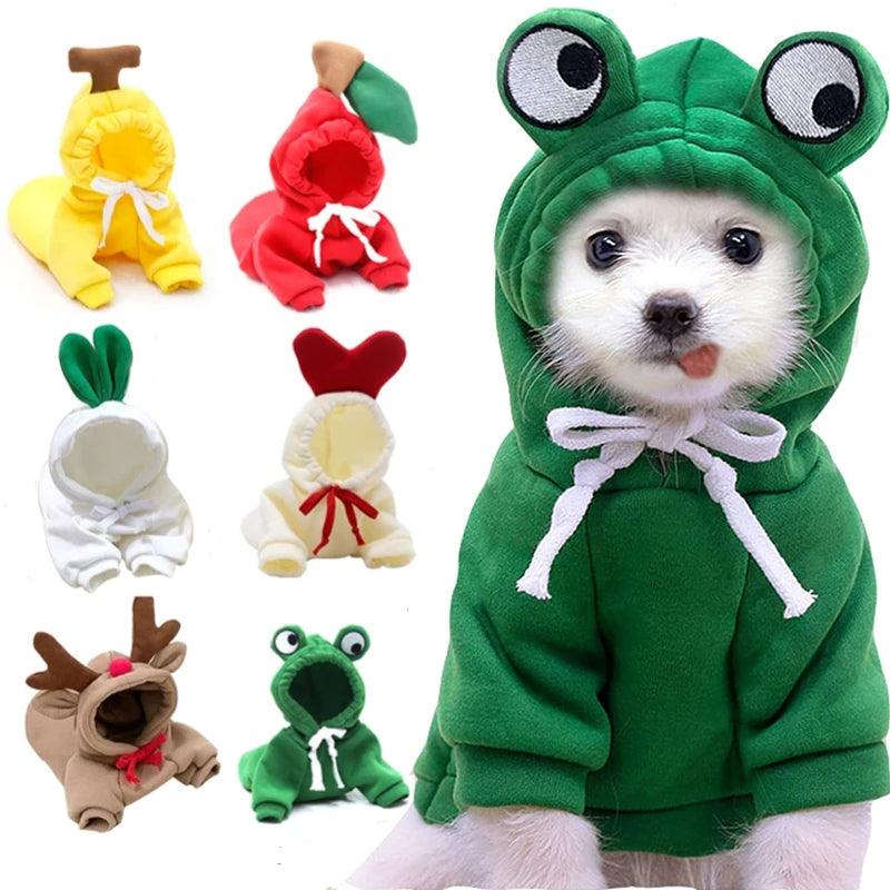 Cute Fruit Fleece Hoodie for Small Dogs