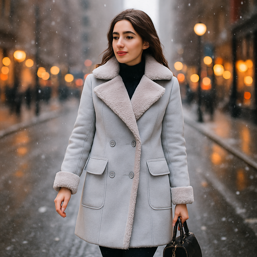 Women's Lamb Wool Overcoat