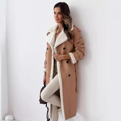 Women's Double-Breasted Belted Trench Coat