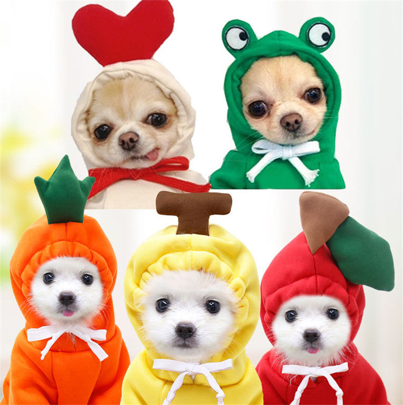 Cute Fruit Fleece Hoodie for Small Dogs