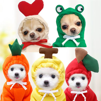 Cute Fruit Fleece Hoodie for Small Dogs