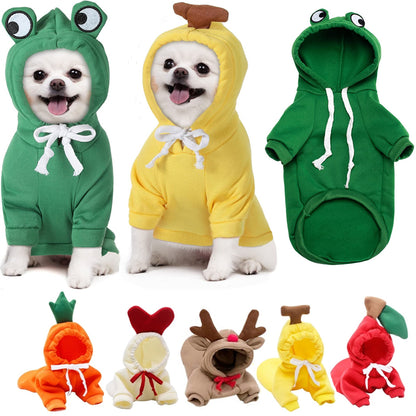 Cute Fruit Fleece Hoodie for Small Dogs