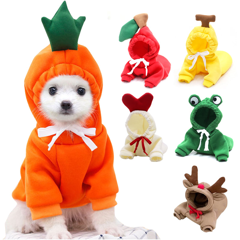 Cute Fruit Fleece Hoodie for Small Dogs