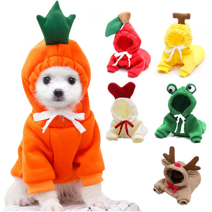 Cute Fruit Fleece Hoodie for Small Dogs