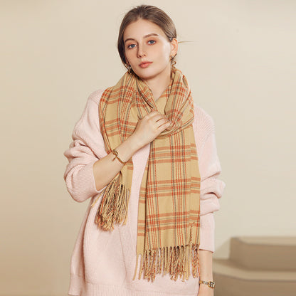 Women's Line Printed Cashmere Scarves