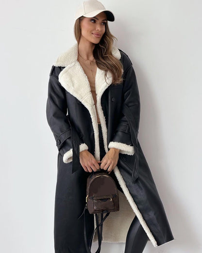 Women's Double-Breasted Belted Trench Coat
