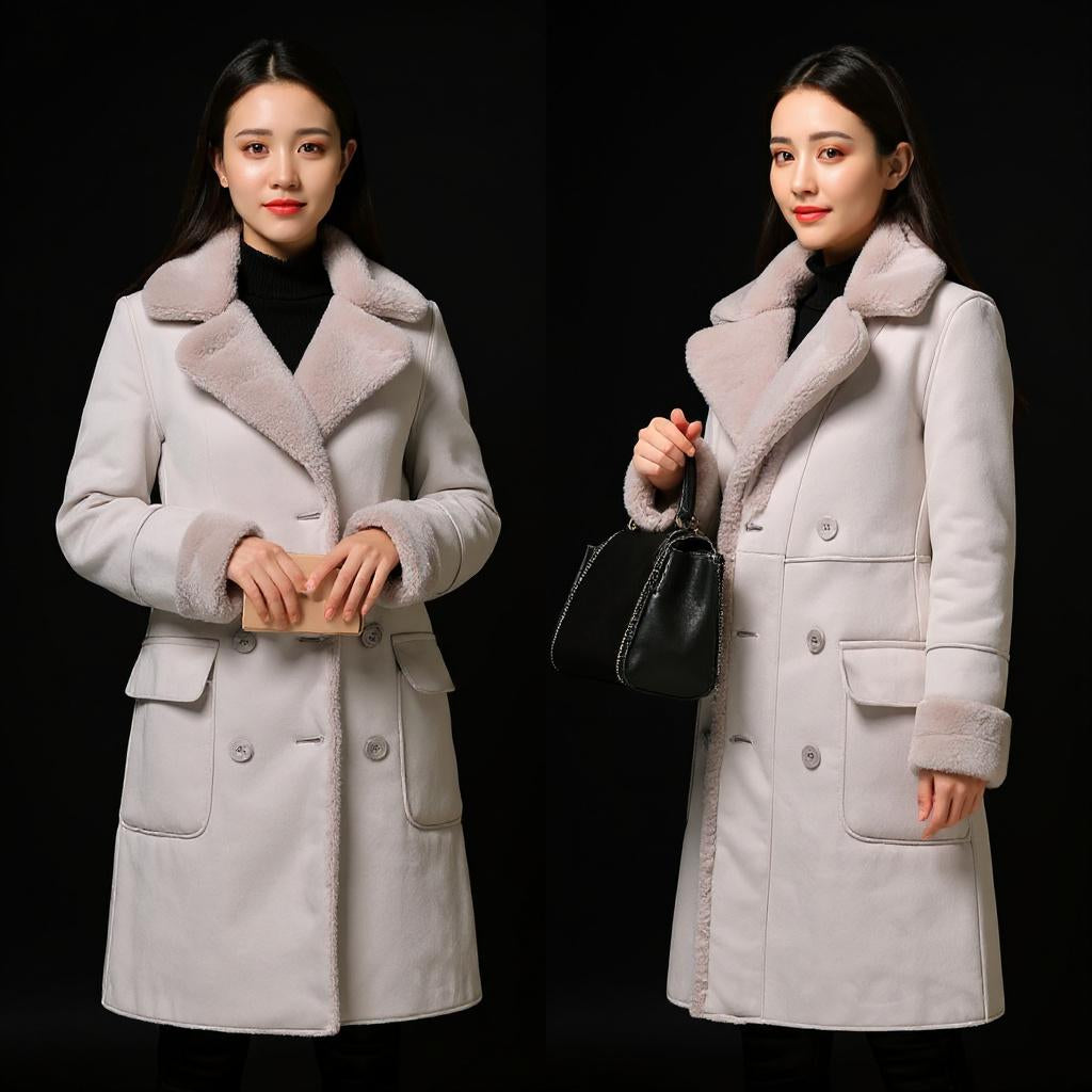 Women's Lamb Wool Overcoat